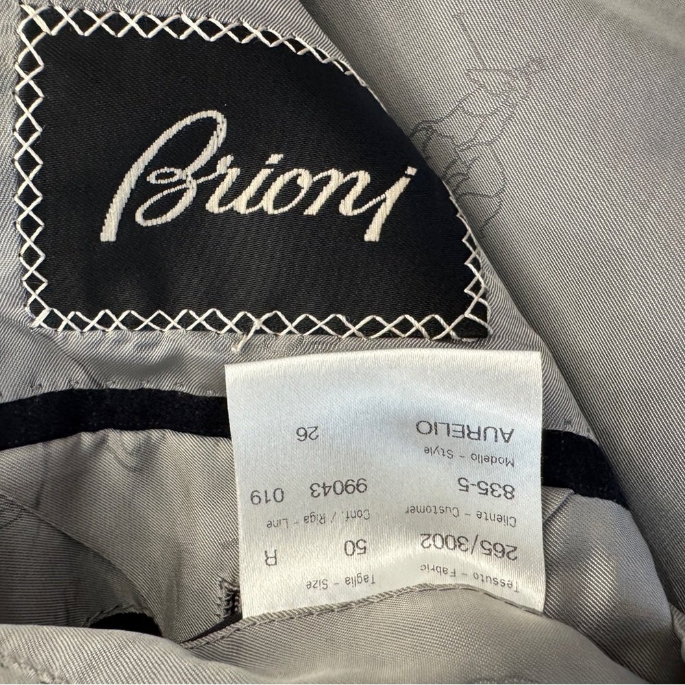 Brioni Navy Double Breasted Wool Suit EU50 US40R with bag and hanger - Picture 8 of 16